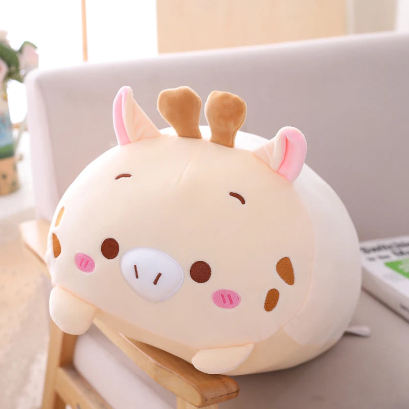 9 Styles Animal fat Dinosaur Pig Cat Bear Plush Toy Soft Cartoon Panda Hamster Elephant Deer Stuffed Doll Pillow Gift