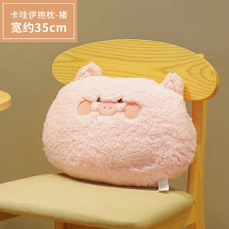 Nice Cute 35CM Plush Animals Pillow Soft Lovely Bear Rabbit Frog Tiger Pig Doll Sofa Chair Cushion For Girls Birthday Gifts