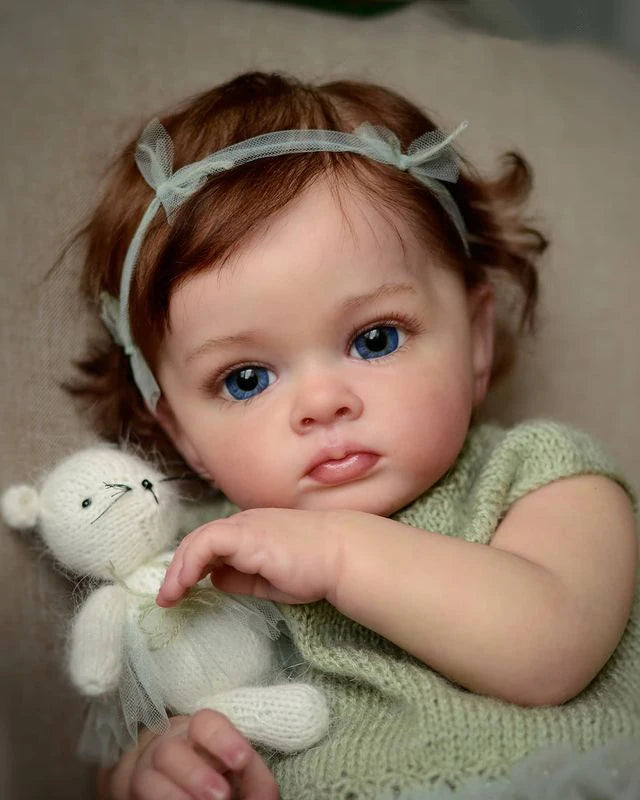 NPK 60CM Completed Doll in Picture Reborn Doll Tutti Toddler Girl Hand Paint Doll with Genesis Paint High Quality 3D skin Doll