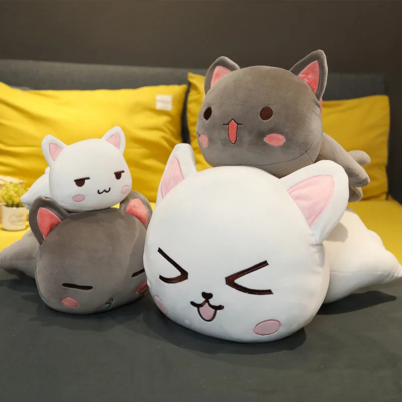 28/40/65cm Cute Lying Cat Plush Toys Stuffed Soft Animal Dolls Lovely Cat Pillow Toys for Children Girls Birthday Gifts