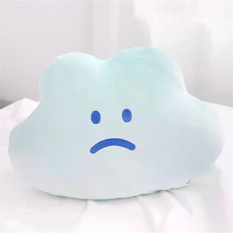 Korean Style Smile Clouds Hug Pillow Girly Room Decoration Expression Cloud Plush Toy Sofa Bed Back Cushion Gifts For Girl