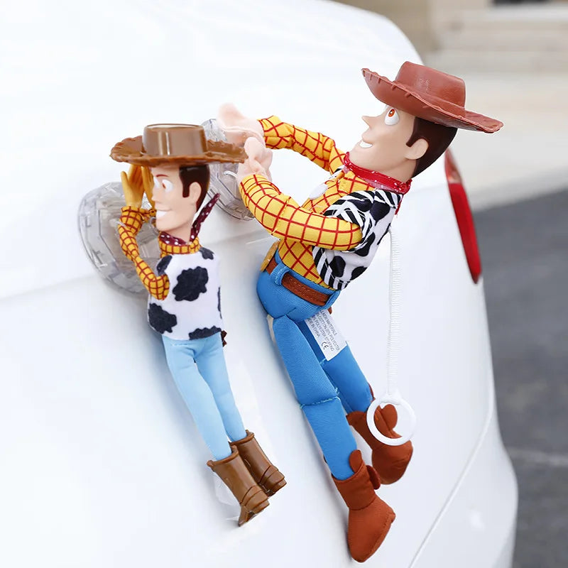 Toy Story Woody Buzz Lightyear Car Plush Toys Outside Hang Toy Auto Accessories Car Decoration Car Roof Doll Cartoon Decoration