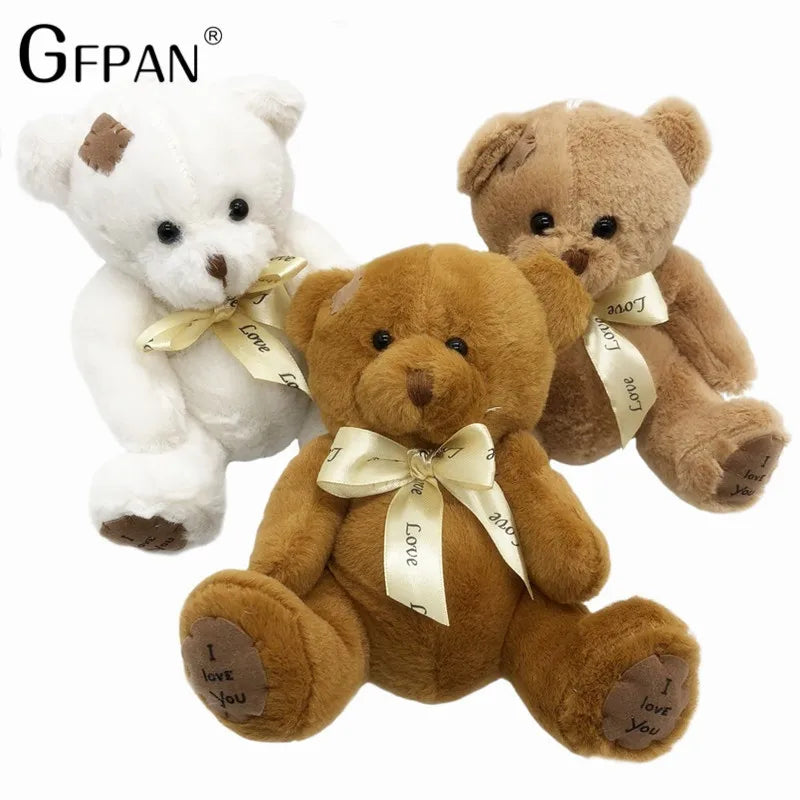 1pc High Quality Lovely Pacth Bear 2 Colors Soft Plush Toy  Bear Kawaii Cotton Animal Birthday Gift For Children Low Price