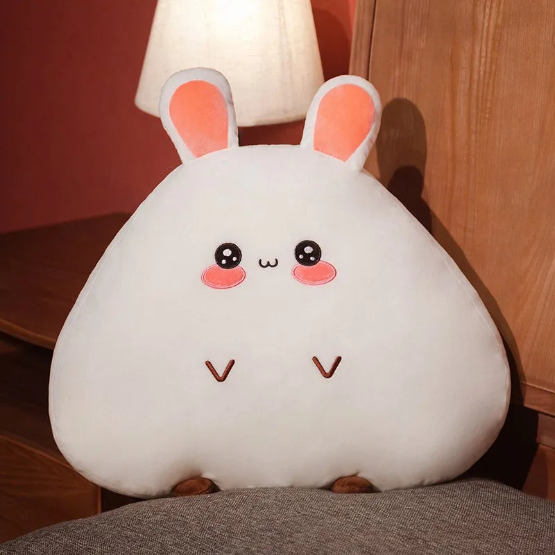 45cm/65cm Kawaii Chicken Rabbit Piggy Dog Tiger Plush Pillow Toys Soft Stuffed Animal Rice Ball Doll Chair Cushion High Quality