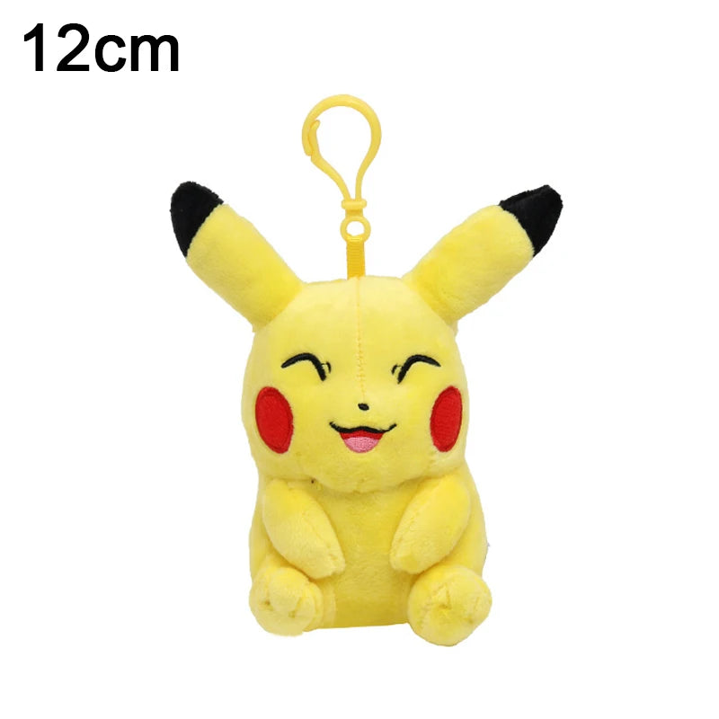 Pokemon Bag Pendant Cute Plush Pikachu Keychain Charmander Squirtle Bulbasaur Snorlax Stuffed Toy Small Doll Gift For Kid