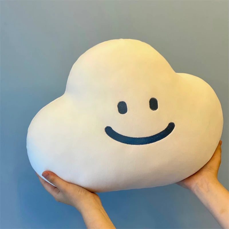 Korean Style Smile Clouds Hug Pillow Girly Room Decoration Expression Cloud Plush Toy Sofa Bed Back Cushion Gifts For Girl