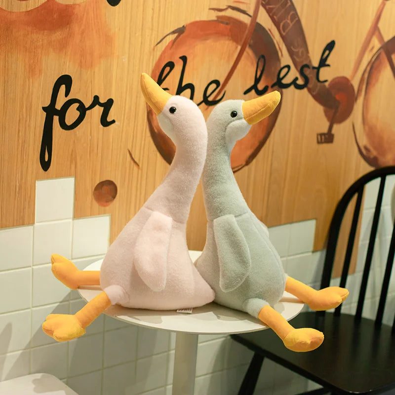 32-100cm Big Plush White Duck Toy Giant SIze Pink Duck Sky Long Neck Goose Lifelike Animal Doll toys for Kids Birthday Gift