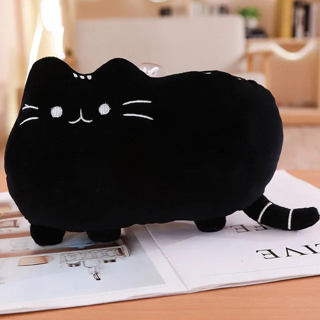 Kawaii Cat plush Pillow kitten Cushion soft Colorful Stuffed Toys gray pink white plush doll houseware gifts for girlfriend