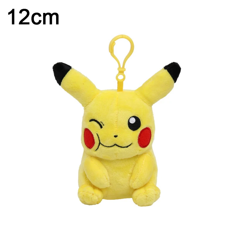 Pokemon Bag Pendant Cute Plush Pikachu Keychain Charmander Squirtle Bulbasaur Snorlax Stuffed Toy Small Doll Gift For Kid