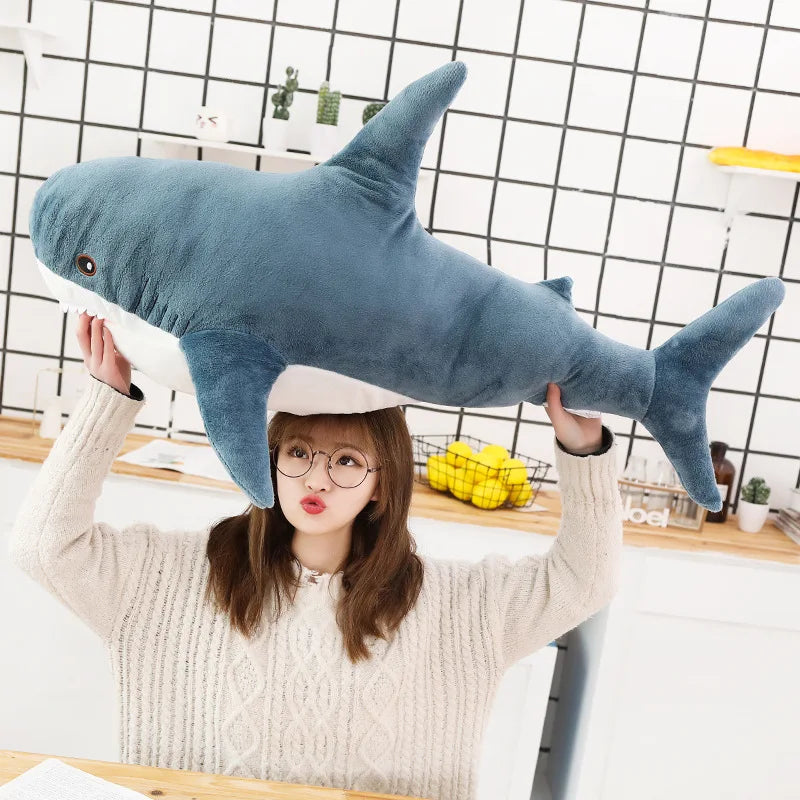 140CM Big Soft Simulation Cute Shark Plush - Plushy Mart