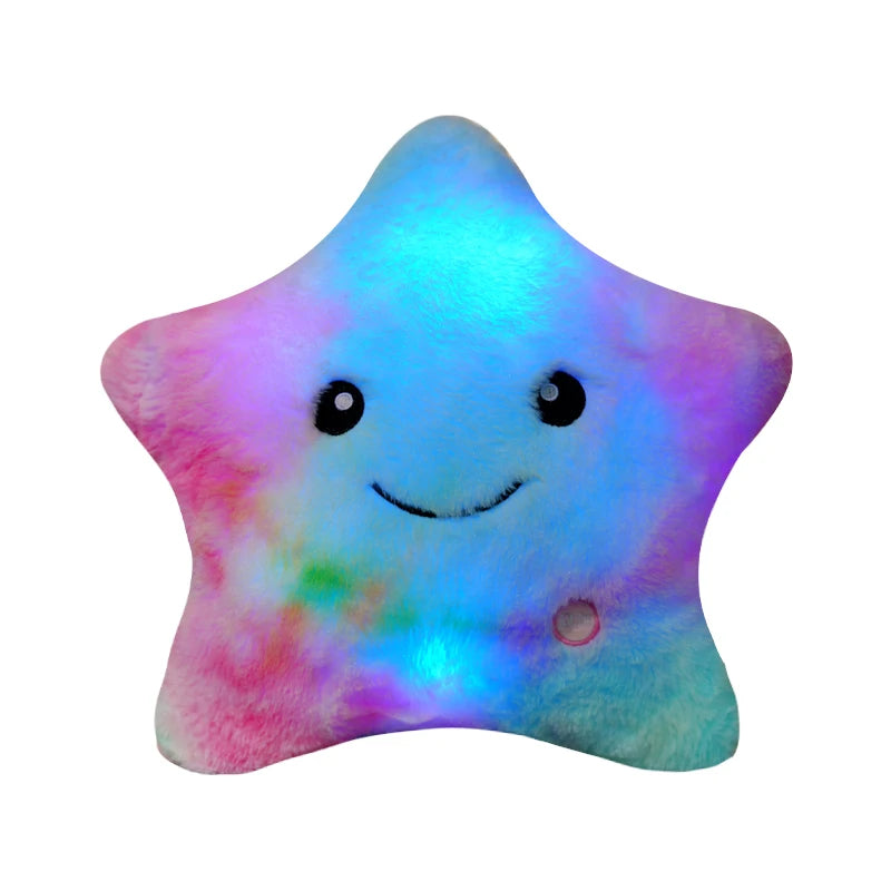 1pc 40CM Luminous Star Pillow Led Light Pillow Plush Pillow Hot Sale Toys Colorful Stars Kids Toys Birthday Gifts For Kids