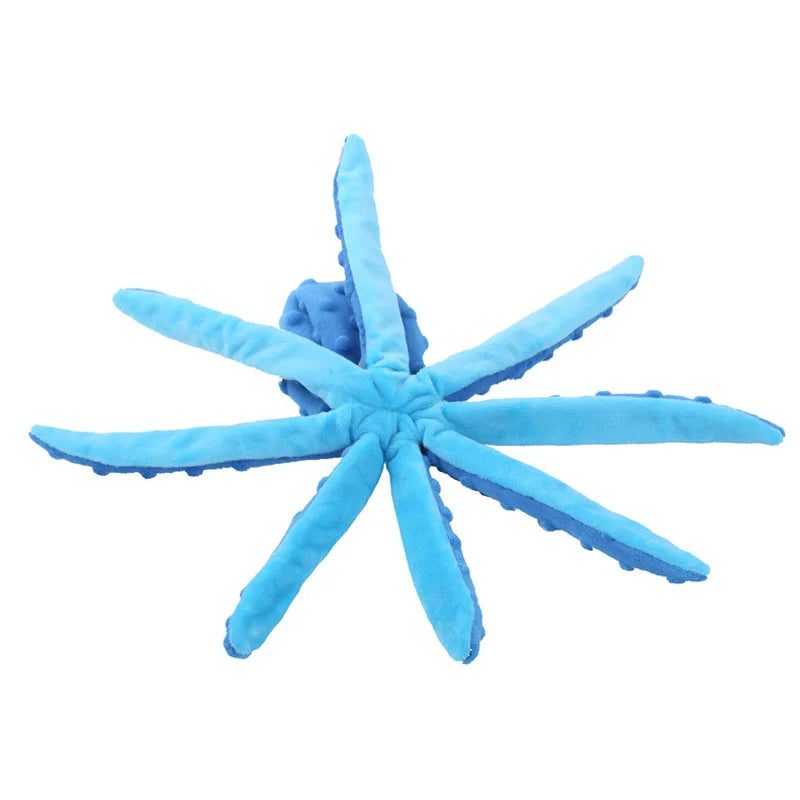 Pet Plush Dog Toy Voice Octopus Shell Puzzle Toy Bite Resistant Interactive Pet Dog Teeth Cleaning Chew Toy Pet Supplies