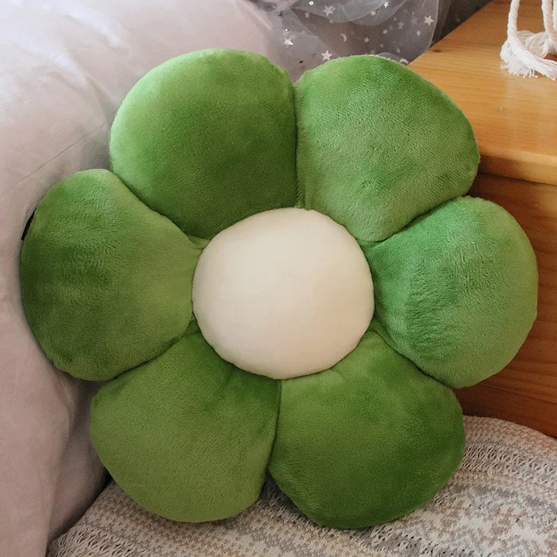 1pc 30/50/65CM Furry Plush Flower Plush Pillow Mat Stuffed Lifelike Flower Shape Baby Kids Home Soft Pillow Cushion Home Decor