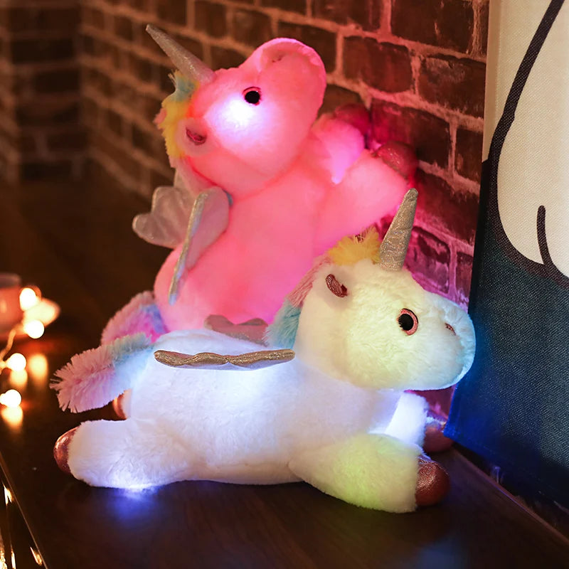 Lighting Unicorn Luminous Unicorn Plush Toy Lovely Animal  Soft Stuffed Doll Baby Appease Toys Kids Birthday Gift