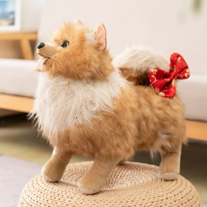 30cm-60cm New Simulation Dog Plush Toy Soft Stuffed Hound Golden Retriever Chihuahua Bulldog Shar Pei Pomeranian Pet Dog Doll