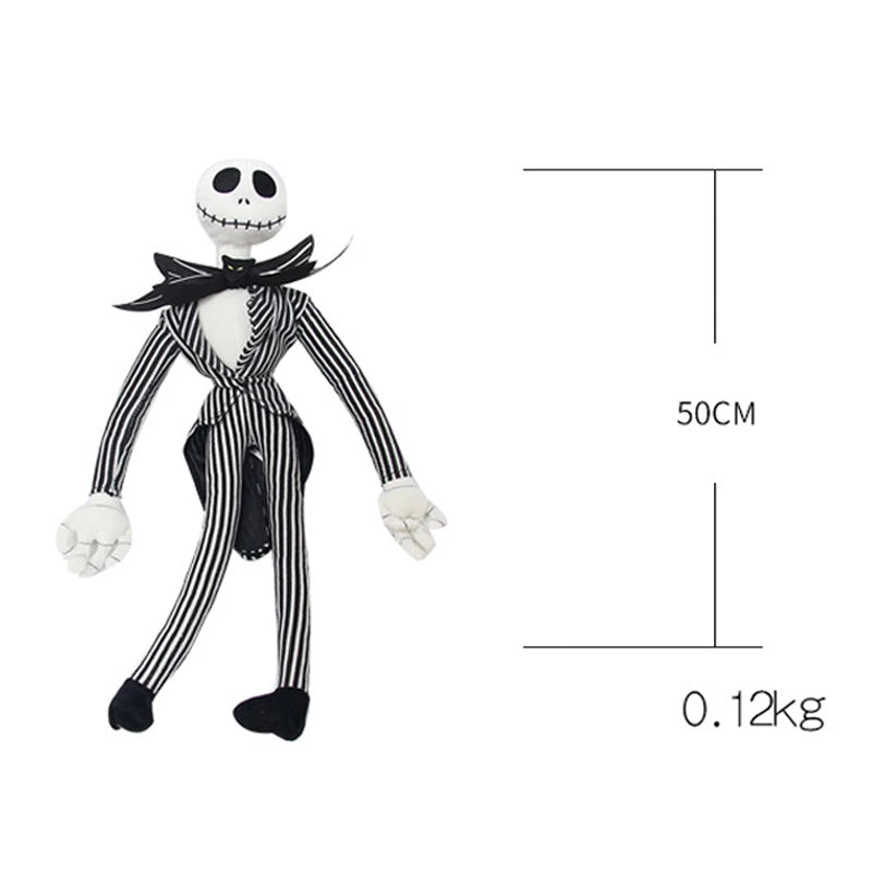 50cm The Nightmare Before Christmas Jack Skellington Plush Toys Doll Skeleton Jake Plush Stuffed Toys for Children Kids Gifts