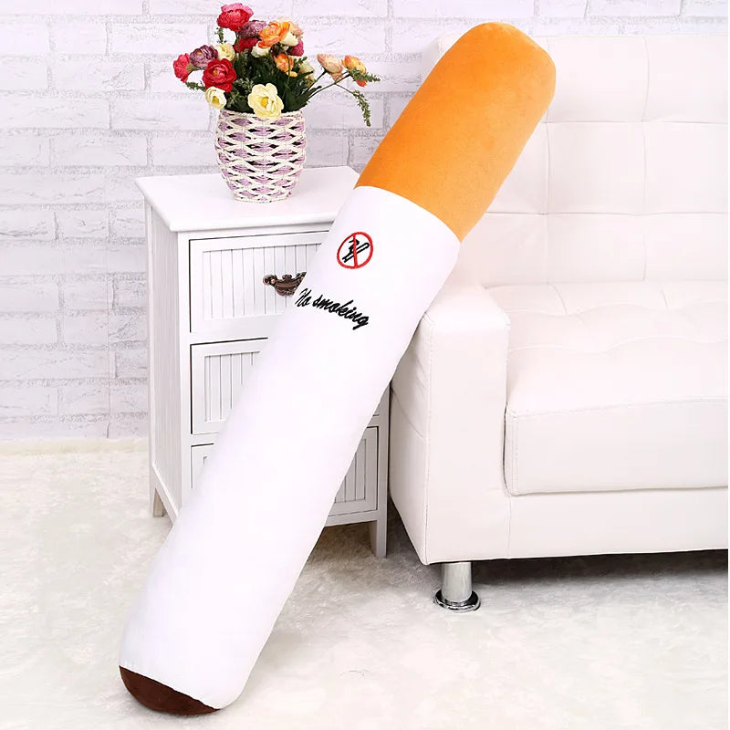 30-110cm Cute Fun Smoking Cylindrical Sleeping Cigarette Stuffed Pillow Smulation Plush Toys Fashion Boyfriend Birthday Gift