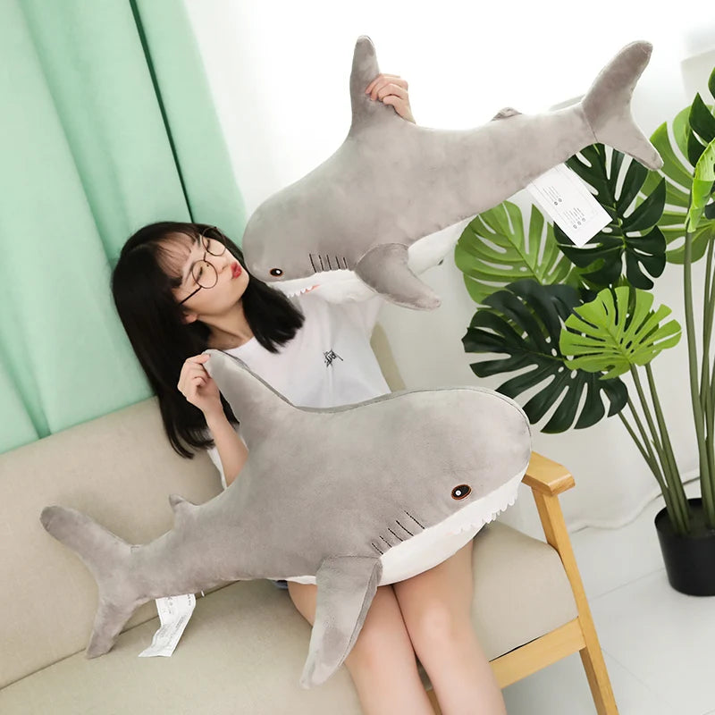 Super Huge Plush Shark Toy Soft Stuffed Speelgoed Animal Reading Pillow for Birthday Gifts Cushion Doll Gift For Children