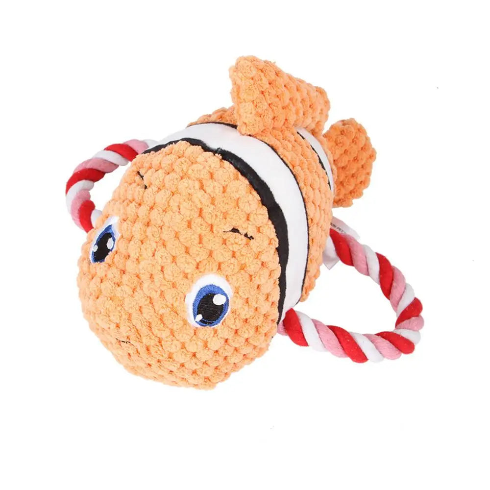 Dog Chew Toys Pet Puppy Squeaky Toy Cute Shark Toys Stuffed Squeaking Animals Plush Tortoise Training Chewing Toys Pet Supplies