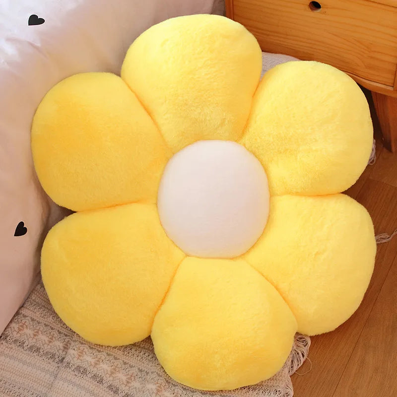 New Born Baby Girls Children Playmate Cushion Lifelike Flower Shaped Mat Plush Toys  Stuffed Soft Plant Flowers Plush Pillow