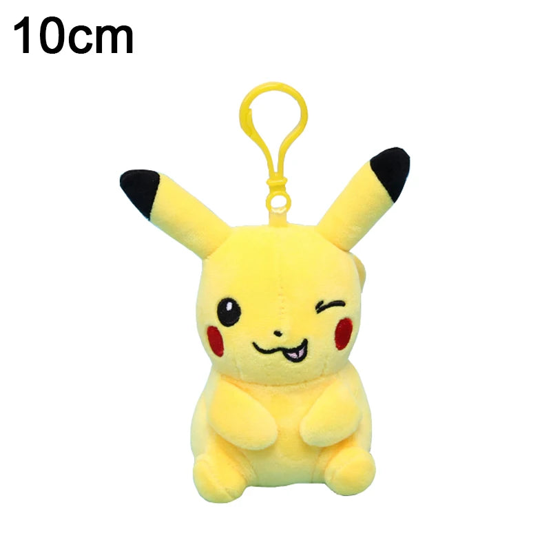 Pokemon Bag Pendant Cute Plush Pikachu Keychain Charmander Squirtle Bulbasaur Snorlax Stuffed Toy Small Doll Gift For Kid