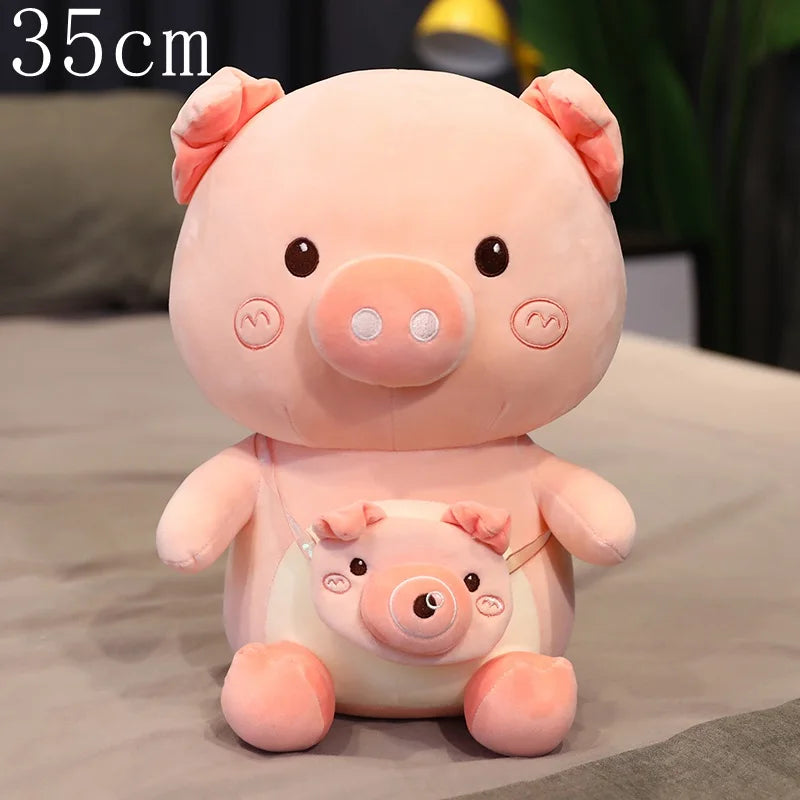 6 Kinds Cute Pig Plush Toys Soft Stuffed Piggy Plush Doll U-shaped Pillow Bed Waist Cushion for Children Girls Birthday Gift