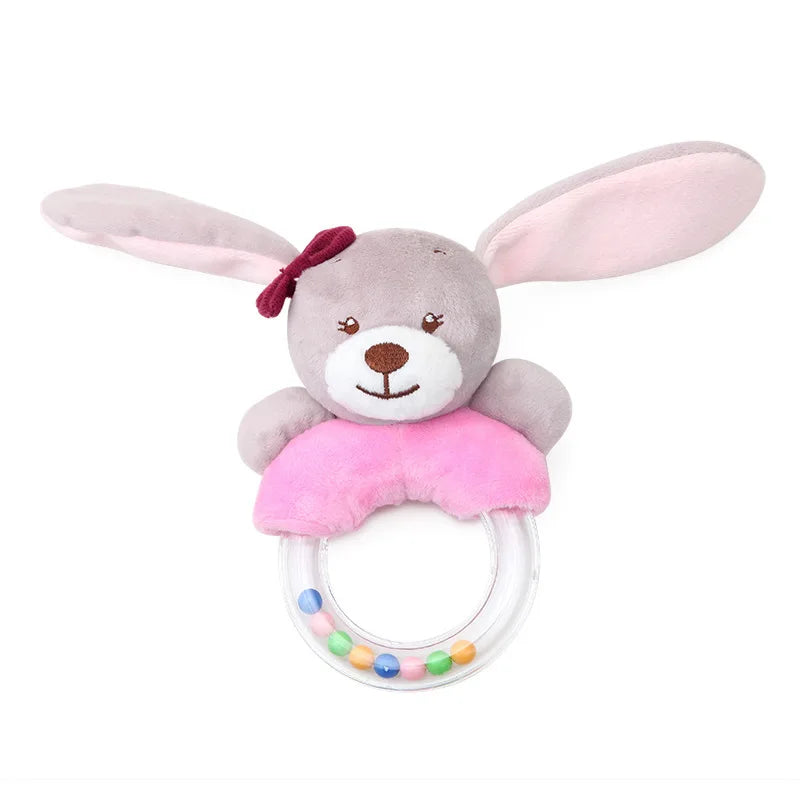 QWZ Hot Cute Baby Rattle Toys Rabbit Plush Baby Cartoon Bed Toys for Newborn 0-24 Months Educational Toy Sheep Bear Hand Bells