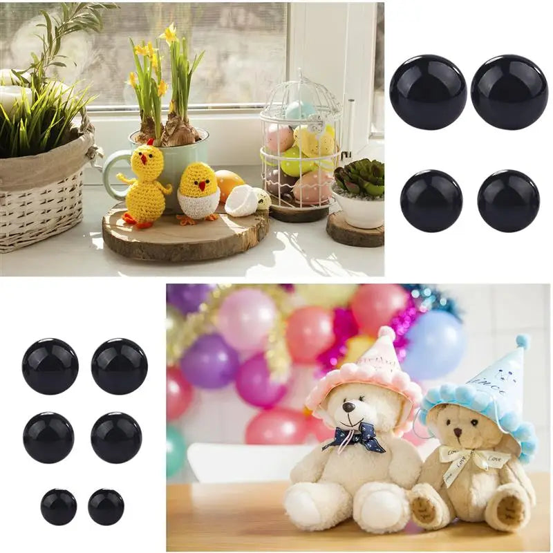 100pcs 5-8mm Eyeball Doll Accessories Black Plastic Plush Safety Eyes Amigurumi For Toys 5mm 8mm DIY Funny Toy Eyes Animal