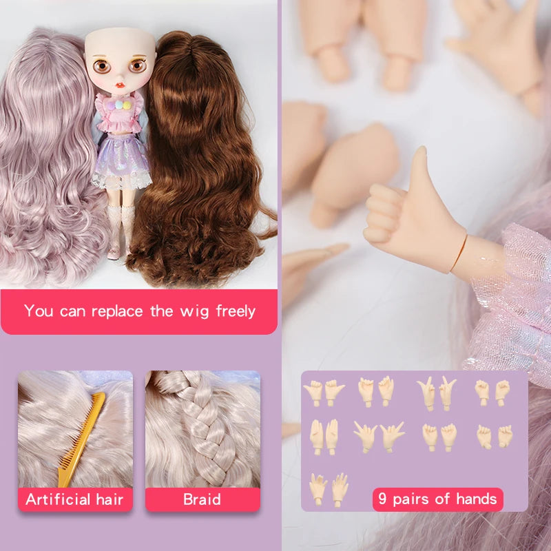 ICY DBS Blyth Doll 1/6 BJD Anime Doll Joint Body White Skin Matte Face Special Combo 30cm TOY