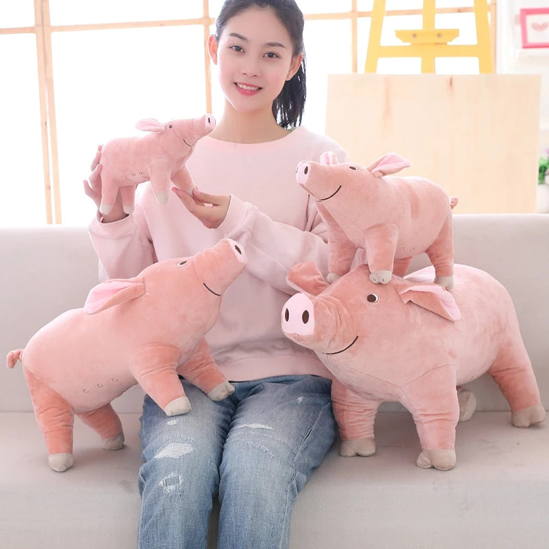 25cm Cute Cartoon Simulation Pig Plush Toy Realistic Stuffed Soft Animal Pig Doll Kawaii Cute Gift