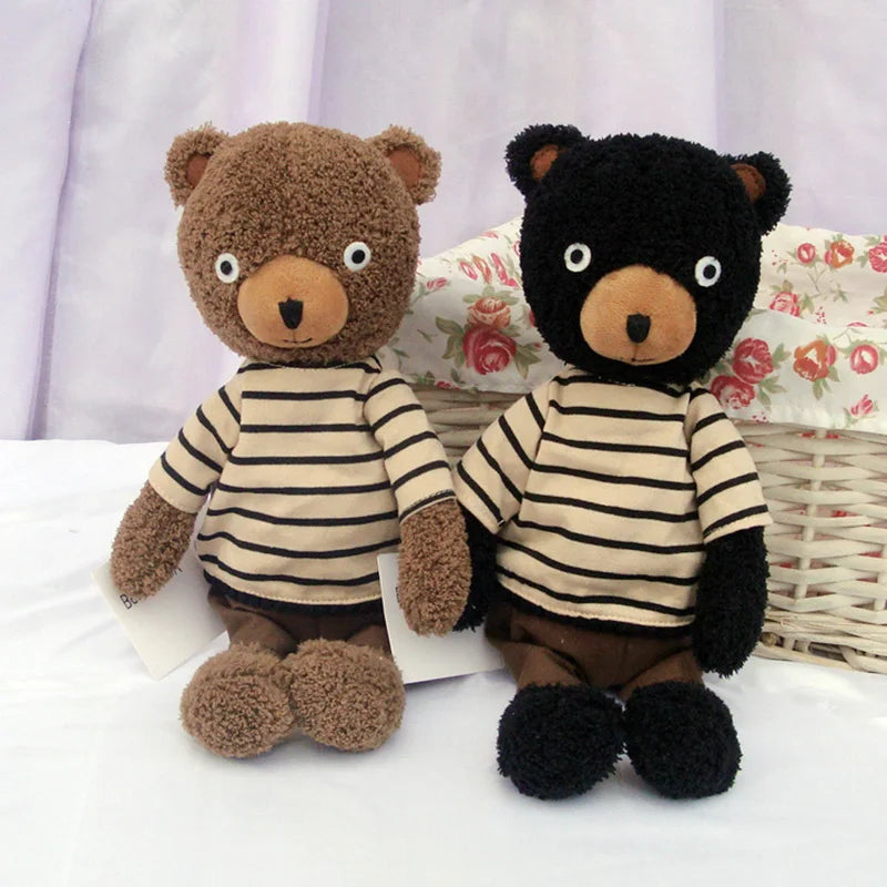 Cute Teddy Bear Plush Dolls Soft Stuffed Wearing Clothes Bears Sleeping Appease Bear Toys Gifts for Girls