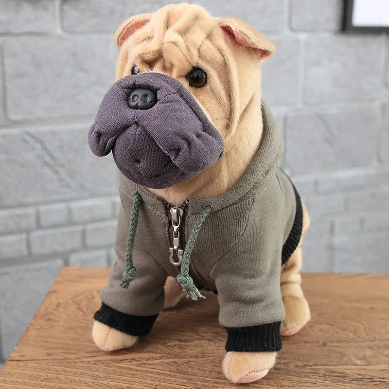 High Quality Simulation Dog Plush Toy Chihuahua Bulldog Shar Pei Pet Dog Kids Baby Birthday Present Soft Stuffed Plush Toy