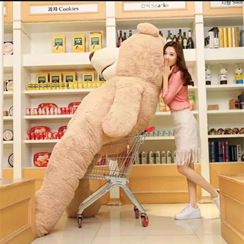 High Quality Big Size 130cm American Giant Bear Skin kawaii Bear Coat Hot Sale Factary Price Soft Toys For Children