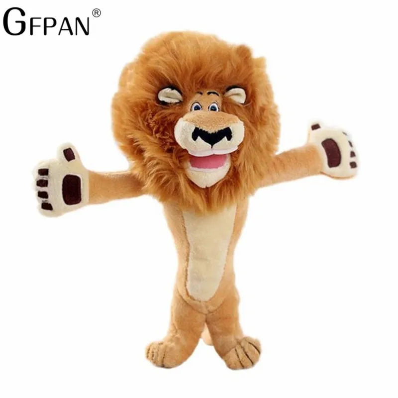 New 20-35cm 6 Styles Madagascar Plush Toy Stuffed Soft Animal Dolls Giraffe Hippo Lion Penguin Zebra Lemurs Figure Gift For Kids