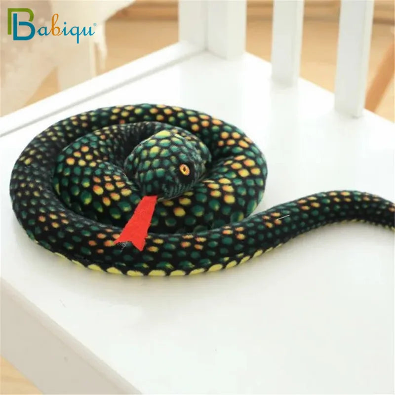 1pc 110/130cm Simulation Cobra and Python Snake Plush Toy Soft Stuffed Zodiac Dolls Funny Gift for Children Kids Party Toys