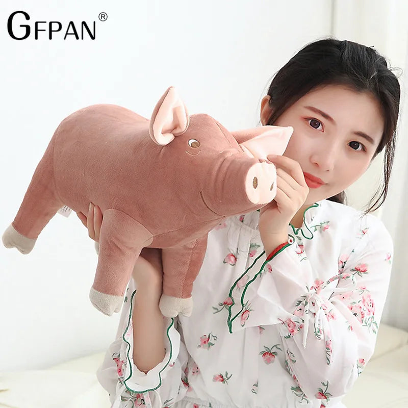 Hot 1pc 25cm Cute Cartoon Pig Plush Toy Stuffed Soft Animal Pig Doll for Children's Gift Kids Toy Kawaii Gift for Girls