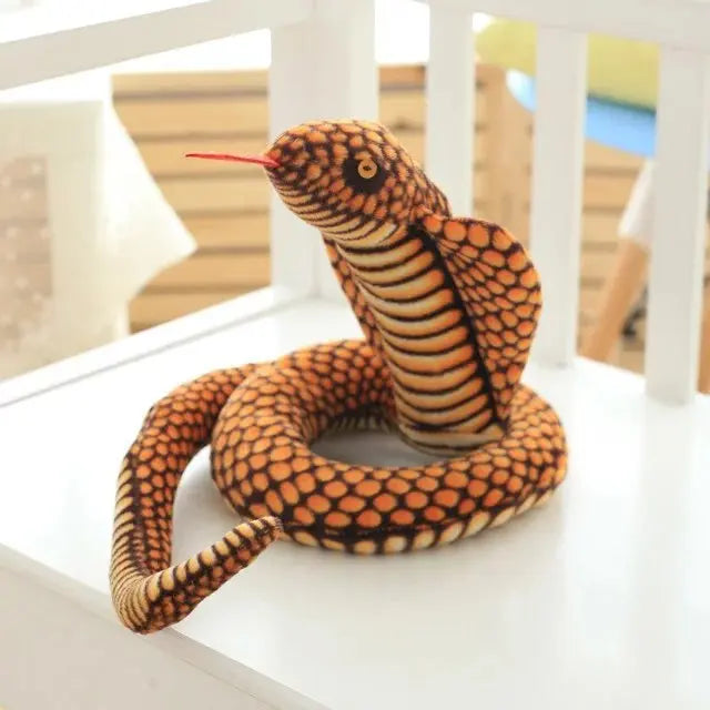 1pc 110/130cm Simulation Cobra and Python Snake Plush Toy Soft Stuffed Zodiac Dolls Funny Gift for Children Kids Party Toys