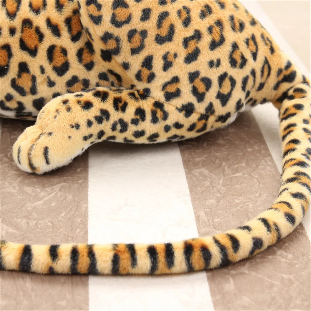 30cm High Quality Simulation Leopard Plush Toy Simulation Stuffed Animal classic toys for children gift free shipping