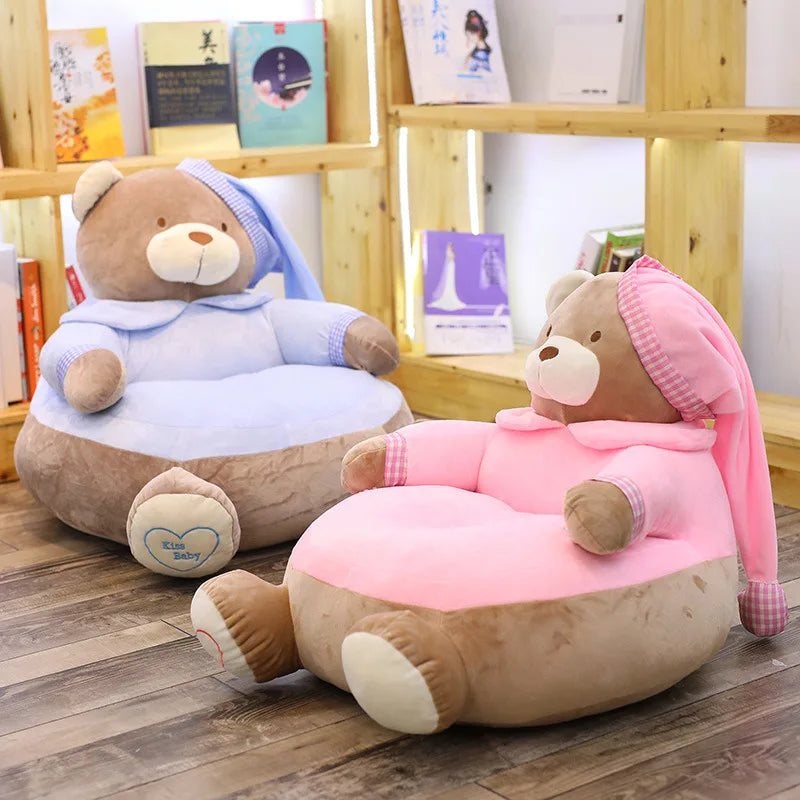 1pc 45cm*45cm*55cm Cute Teddy Bear Sofa Chair Plush Toys Plush Sleeping Comfort Pillow Cushion Stuffed Toy Baby Seat Kids Gifts