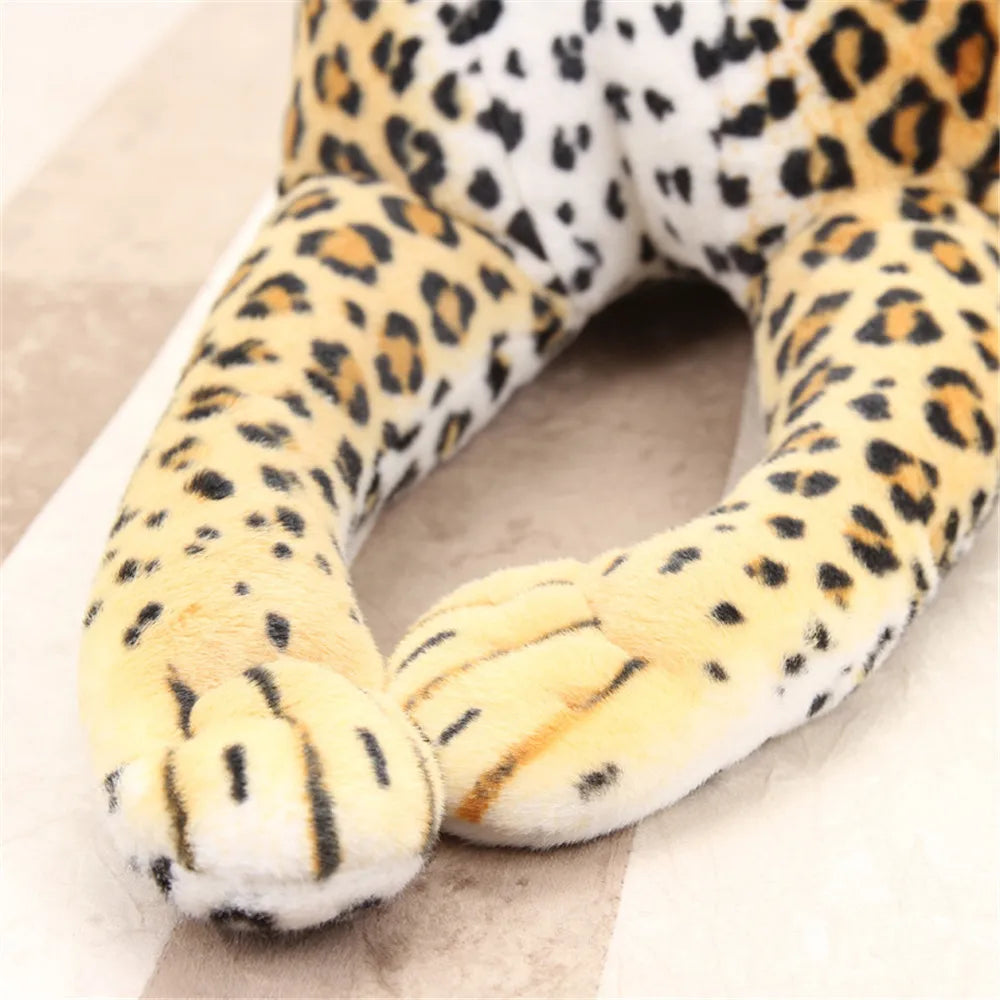 30cm High Quality Simulation Leopard Plush Toy Simulation Stuffed Animal classic toys for children gift free shipping