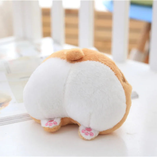 13*11cm Cute Corgi Bottom Coin Bag Stuffed Plush Toy Sexy Kawaii Soft Purse Wallet  Creative Gift  for Girls and kids