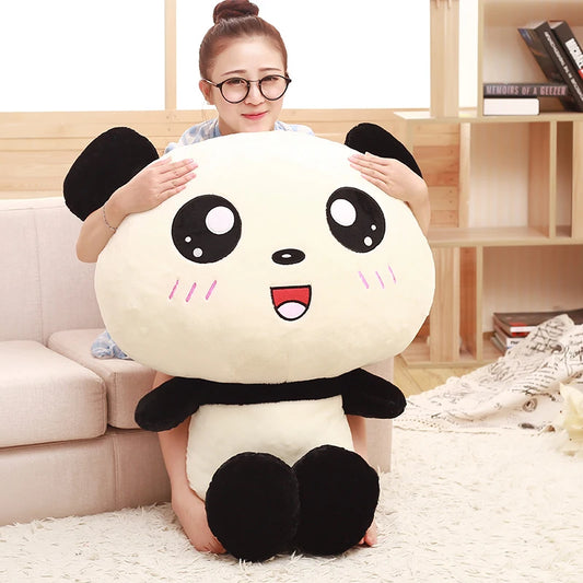 Super Kawaii Big Head Panda Plush Toy Stuffed Lovely Cartoon Bear Gift for Friends Soft Animal Pillow Christmas Gift