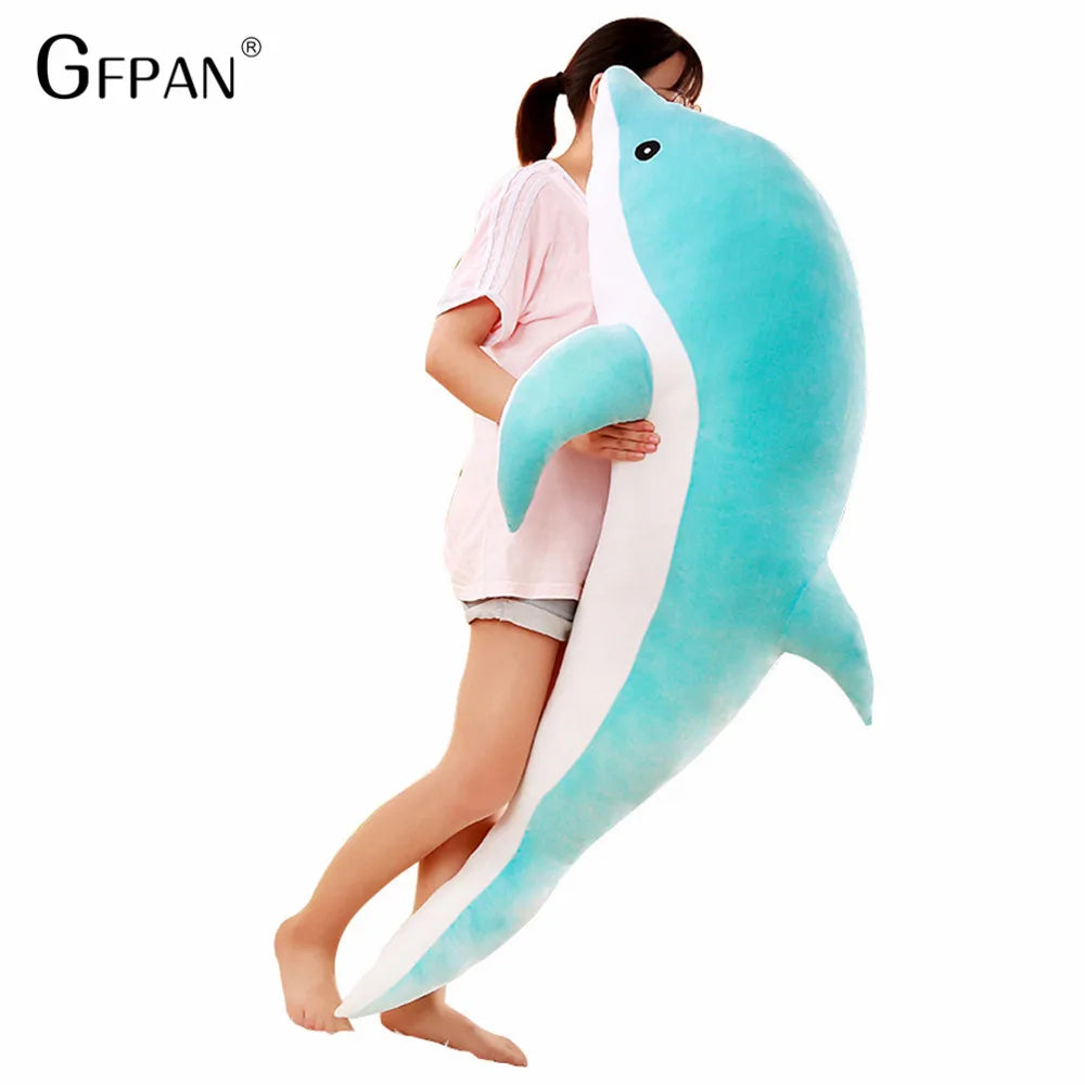 Low Price 30cm Kawaii Dolphin Plush Doll Stuffed Down Cotton Anima Nap Pillow Creative Kids Toy Christmas Gift for Girls