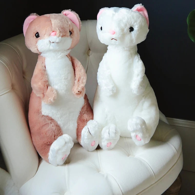 1pc 50cm Sweet Ferret Plush Toy Soft Stuffed Cartoon Animal Ferret Dolls Bedroom Home Decoration Toys Girls Christmas Gifts