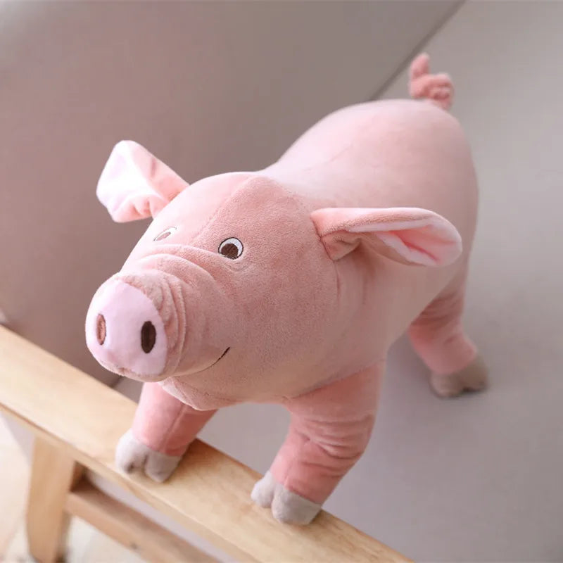 25cm Cute Cartoon Simulation Pig Plush Toy Realistic Stuffed Soft Animal Pig Doll Kawaii Cute Gift