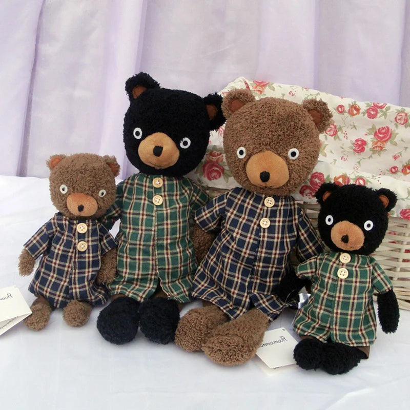 Cute Teddy Bear Plush Dolls Soft Stuffed Wearing Clothes Bears Sleeping Appease Bear Toys Gifts for Girls