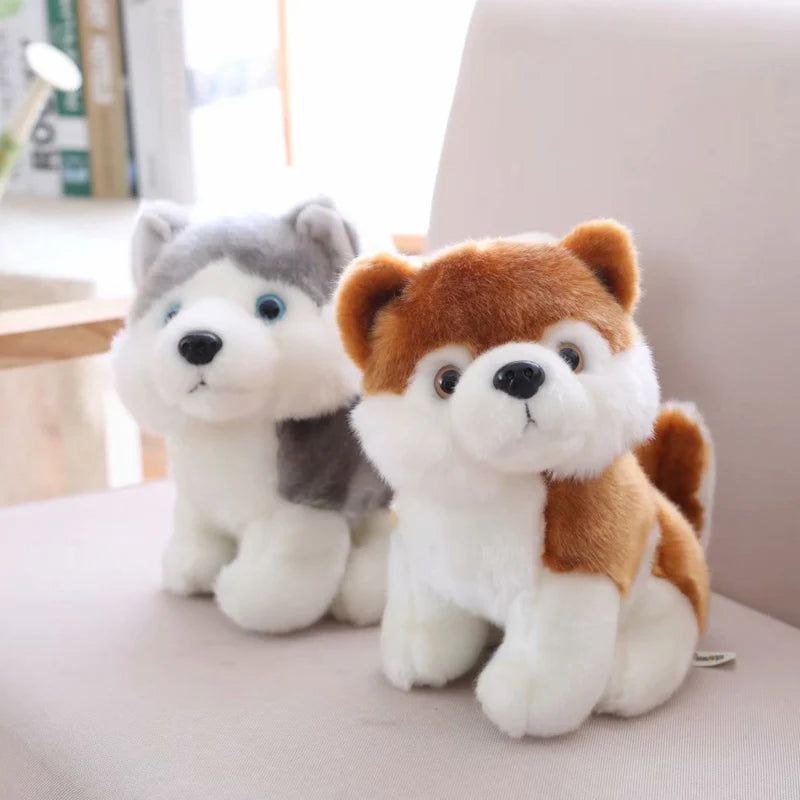 18/23/28cm Cute Simulation Puppy Dog Plush Toy Kids Dolls Husky Akita Saint Bernard Stuffed Soft Toys for Children High Quality