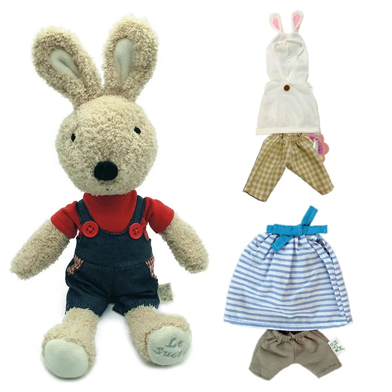 Lovely Bunny Rabbit Plush Stuffed Toys Dolls with Change Clothes Soft Toys for Children Girls Kids Toys Gifts for the New Year