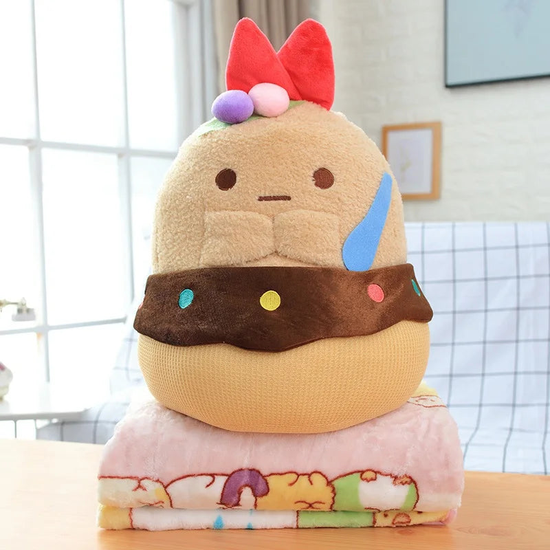 45cm Japanese Animation Sumikko Gurashi Plush Toy Corner Bio Pillow Blanket Soft Cartoon Animal Doll Kid Birthday Valentine Gift