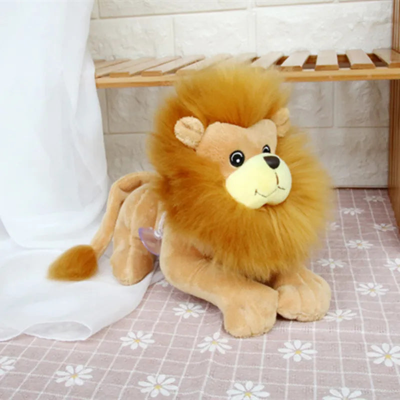 25cm Cute Forest Animal Doll Simulation Lion Fluffy Plush Toys Soft Stuffed Lovely Doll Children Gifts Kids Brinquedos